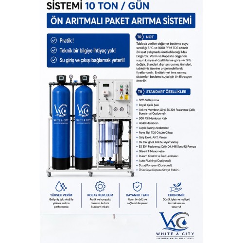 Ön Arıtmalı Paket Artıma sistemi 10Ton/Gün