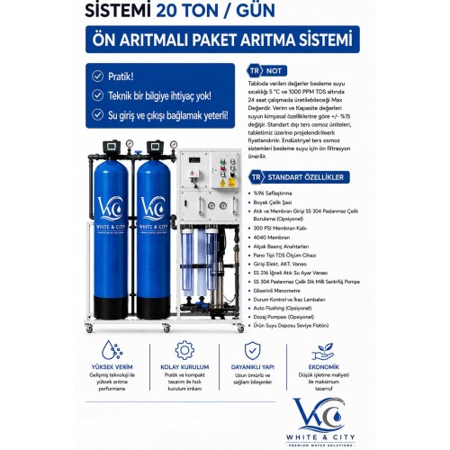Ön Arıtmalı Paket Artıma sistemi 20Ton/Gün